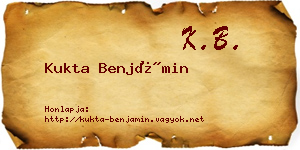 Kukta Benjámin névjegykártya