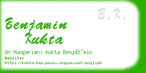 benjamin kukta business card